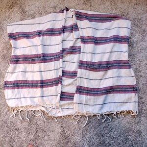 Abercrombie And Fitch Multicolored Striped Fringe Boho Kimono Duster O/S
